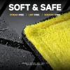 imageMicrofiber Car Wash Mitt Car Sponge Wrapped in Soft Plush Fiber Cloth Material Safe Washing with Any Car Soap Bucket Foam Gun Foam Cannon Other Cleaning Supplies