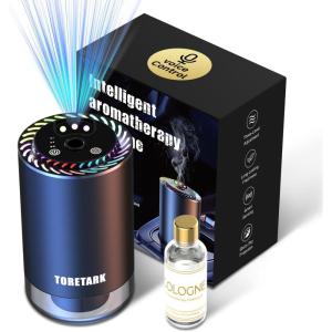 imageSmart Car Air Freshener Diffuser Voice Control with Starry Projection Light 3 Adjustable Modes Intelligent Aromatherapy for Essential Oil Smart Auto OnOff Voice Edition Cologne  OceanCologne