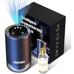 imageSmart Car Air Fresheners for Essential Oils with Starry Projection Light3 Adjustable Modes Aromatizante para Carro Car Diffusers Long Lasting Automatic Switch Scent AdjustableCologneOceanCologne