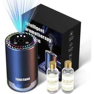 imageSmart Car Air Fresheners for Essential Oils with Starry Projection Light3 Adjustable Modes Aromatizante para Carro Car Diffusers Long Lasting Automatic Switch Scent AdjustableCologneOceanCologne  Ocean