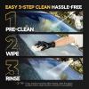 imagetoretark Disposable Oil Film Cleaning Brush for Car Windows Outside 1 Pad Cleans Entire SUV Wet amp Wipe Sponge Simple to Use Glass Oil Film Remover for Car Window Glass Emulsion Cleaner 2 Pack2