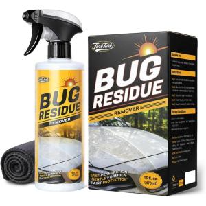 imageBug Remover for Cars Exterior  Tree Sap Remover for Car Quickly Dissolves Bird Poop Water Spots Resin amp Grease  Safe on Paint Glass Chrome amp Rubber Microfiber Towel for Easy Cleaning 16 fl oz